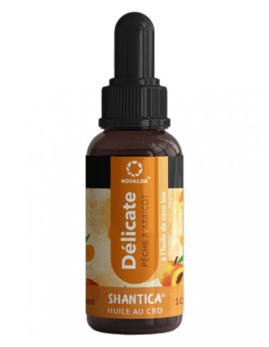 Huile Délicate CBD pêche abricot - Novaloa